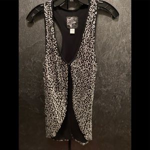 BLACK & SILVER VEST